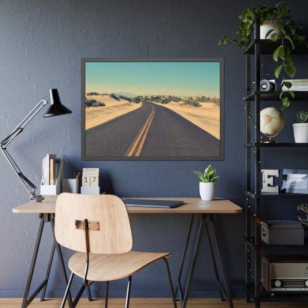 93854-346.jpg Road In A Desert Framed Poster