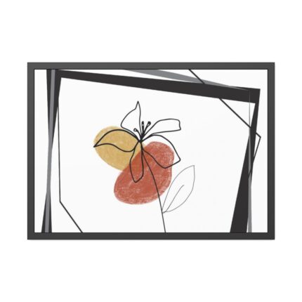 Minimalist Flower Art Framed Poster