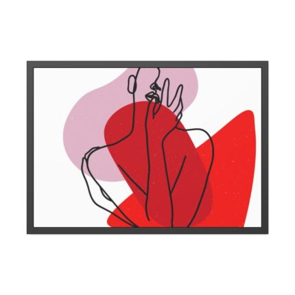 Featuring Shapes and Line Art of a Woman Framed Poster