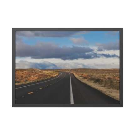 Highway In Arizona Desert Framed Poster