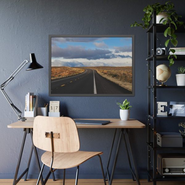 93854-390.jpg Highway In Arizona Desert Framed Poster