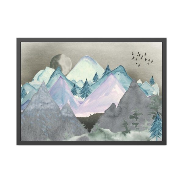 93854-404.jpg Mountain Landscape Watercolor Framed Poster