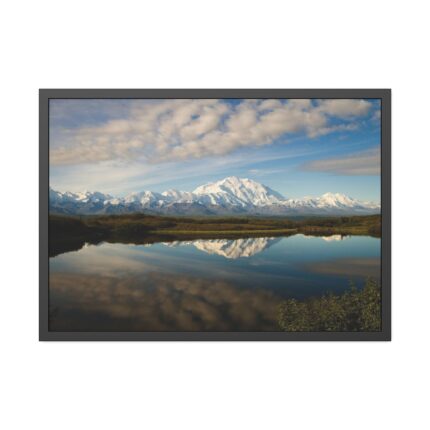 Mountain Reflected in Lake Framed Poster