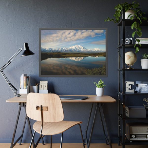 93854-410.jpg Mountain Reflected in Lake Framed Poster