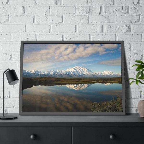 93854-411.jpg Mountain Reflected in Lake Framed Poster