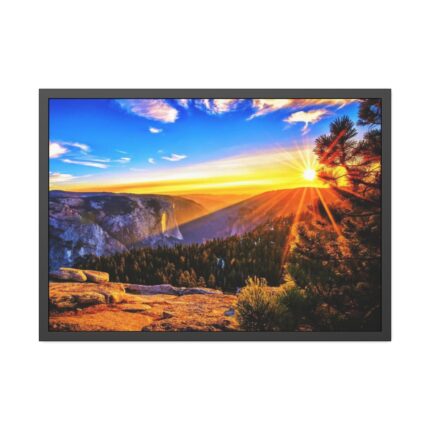 Sunrise in the Mountains Framed Poster