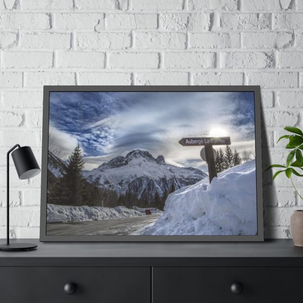93854-447.jpg Mountain in Holiday Framed Poster