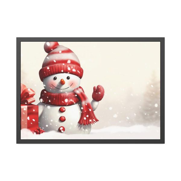 93854-456.jpg Cute Snowman With Copy Space Framed Poster
