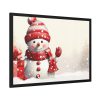 93854-457.jpg Cute Snowman With Copy Space Framed Poster