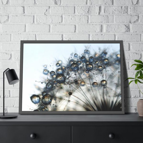93854-463.jpg Dandelion Bloom Wildflower Nature Framed Poster