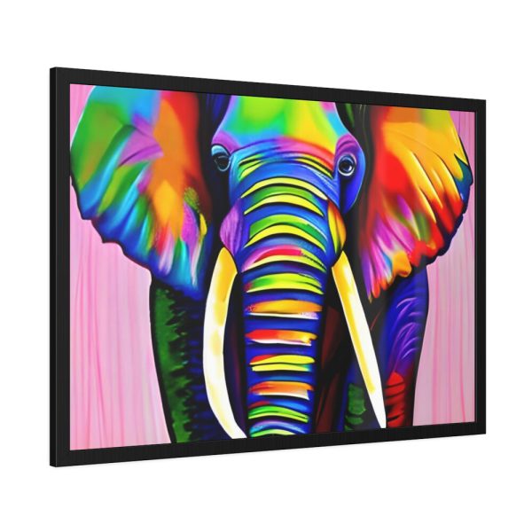 Rainbow Colored Elephant I Framed Poster