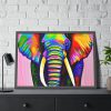 Rainbow Colored Elephant I Framed Poster