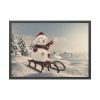 93854-476.jpg Snowman On Sledge Framed Poster