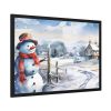 93854-485.jpg Vintage Snowman Art Framed Poster