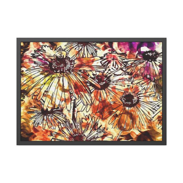 Abstract Flowers Framed Poster