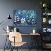 Blue Floral Seamless Pattern Framed Poster