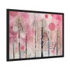 93854-509.jpg Whimsical Pink Winter Forest Art Framed Poster