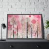 93854-511.jpg Whimsical Pink Winter Forest Art Framed Poster