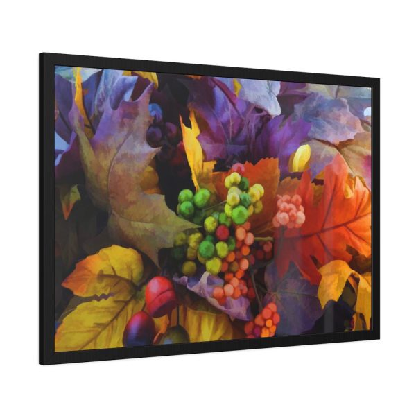 93854-517.jpg Autumn Leaves, Berries, Acorns Framed Poster
