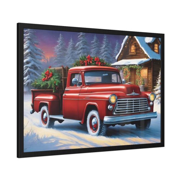 Vintage Pickup Truck Christmas I Framed Poster