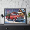 Vintage Pickup Truck Christmas I Framed Poster