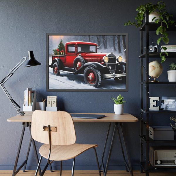 93854-530.jpg Vintage Pickup Truck Christmas II Framed Poster
