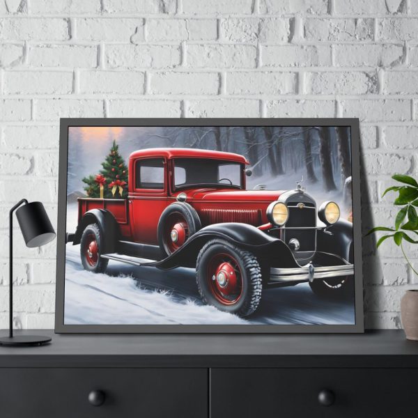 93854-531.jpg Vintage Pickup Truck Christmas II Framed Poster