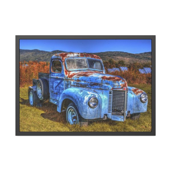 Vintage Blue Pickup Truck Framed Poster
