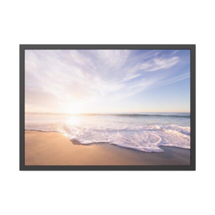 Pacific Coast Sunset at Monterey, California Framed Poster
