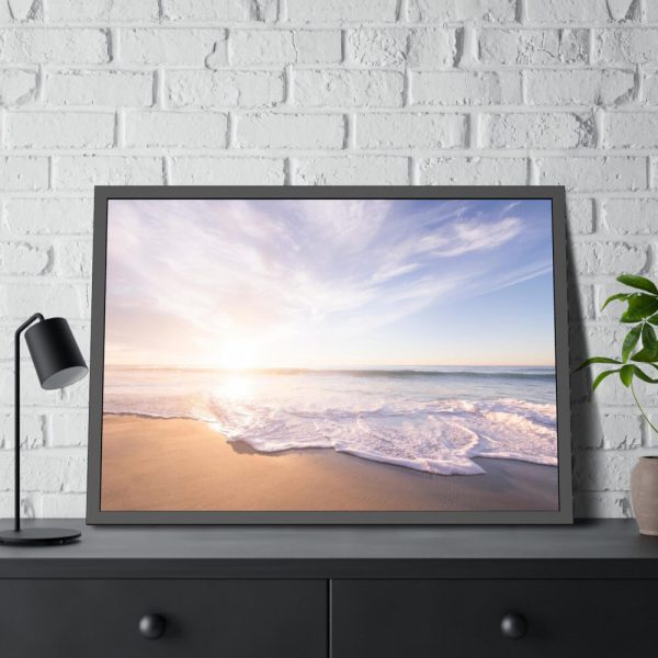93854-59.jpg Pacific Coast Sunset at Monterey, California Framed Poster