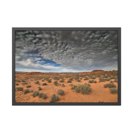 Clouds Drift over the Arizona Desert Framed Poster