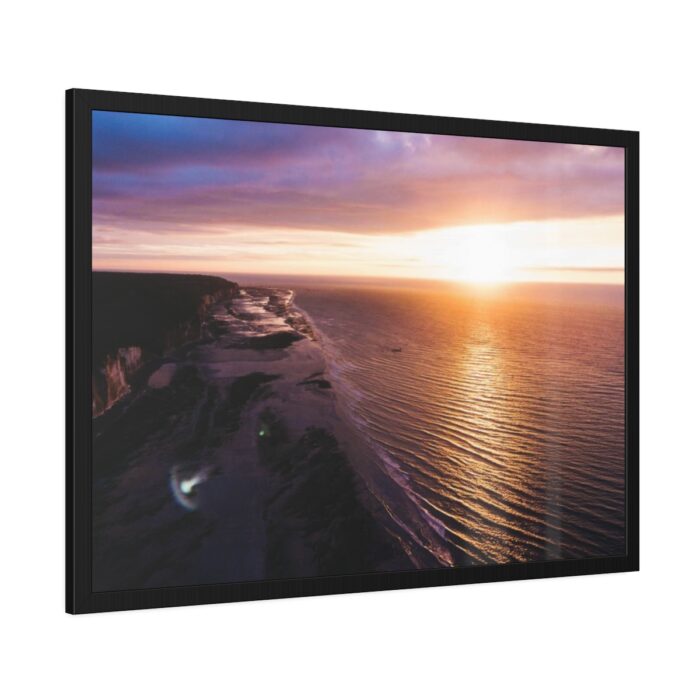Sunset Over an Ocean Cliff Framed Poster - Image 6