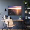 Sunset Over an Ocean Cliff Framed Poster
