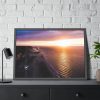 Sunset Over an Ocean Cliff Framed Poster