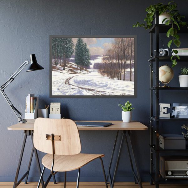 93855-14.jpg Winter Country Vintage Nature by Viktor Olgyai Framed Poster