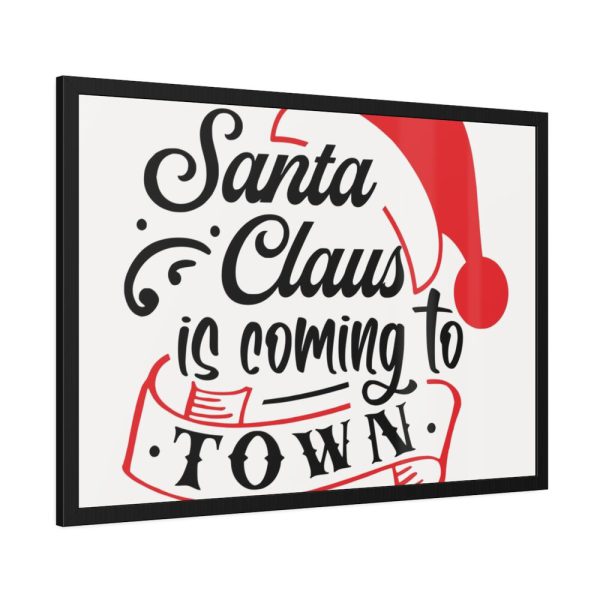 93855-141.jpg Santa Claus Typography Clipart Framed Poster
