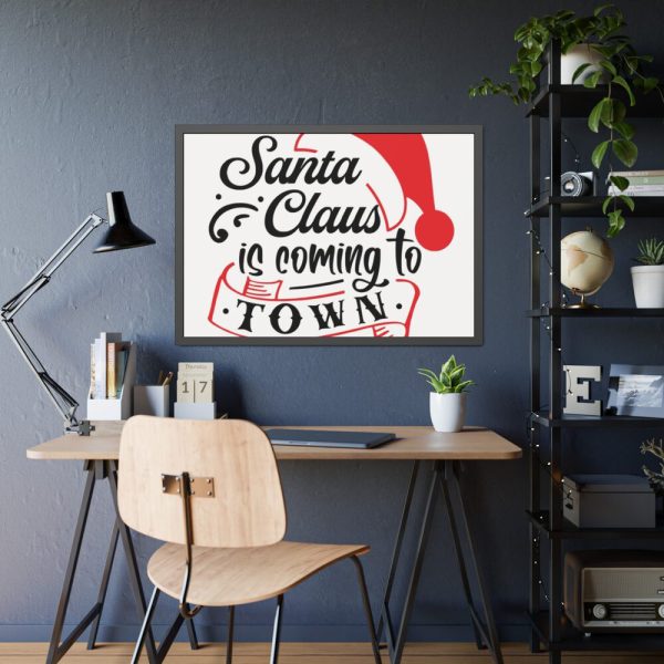 93855-142.jpg Santa Claus Typography Clipart Framed Poster
