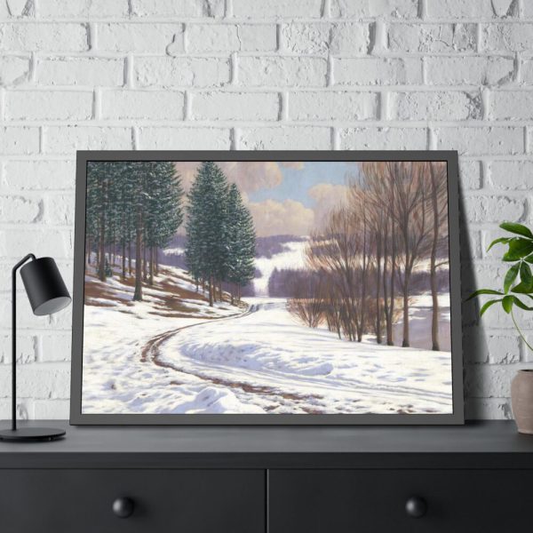 93855-15.jpg Winter Country Vintage Nature by Viktor Olgyai Framed Poster