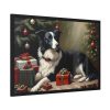 93855-161.jpg Border Collie Vintage Christmas Framed Poster
