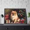 93855-167.jpg Pomeranian Vintage Christmas Framed Poster
