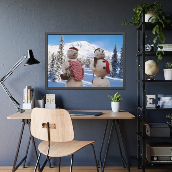 93855-174.jpg Snowmen in Winter Framed Poster