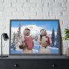 93855-175.jpg Snowmen in Winter Framed Poster