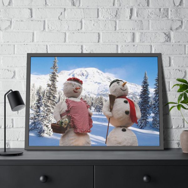 93855-175.jpg Snowmen in Winter Framed Poster