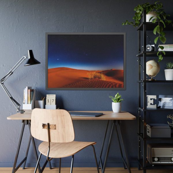 93855-18.jpg Desert During Nighttime Framed Poster