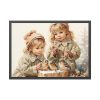 93855-180.jpg Bird And Child Christmas Art Framed Poster