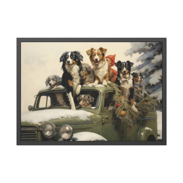 93855-184.jpg Dogs At Christmas Framed Poster