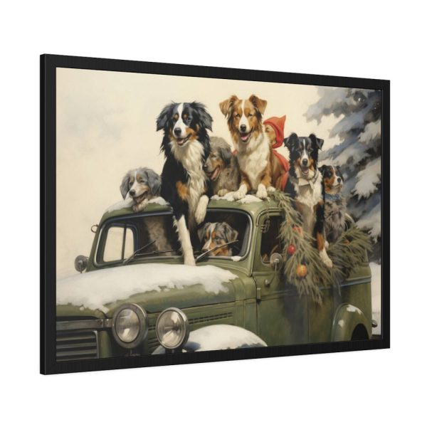 93855-185.jpg Dogs At Christmas Framed Poster