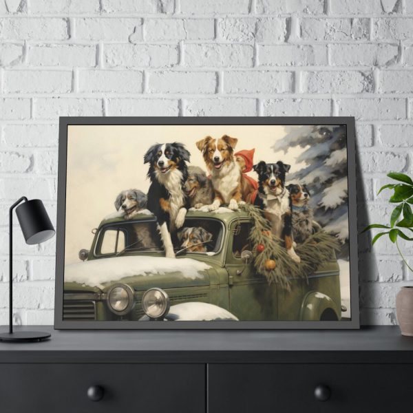 93855-187.jpg Dogs At Christmas Framed Poster