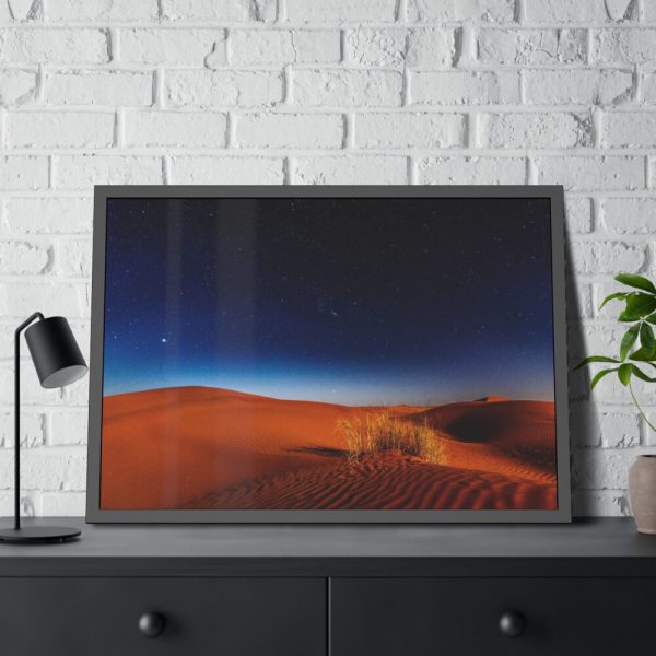 93855-19.jpg Desert During Nighttime Framed Poster