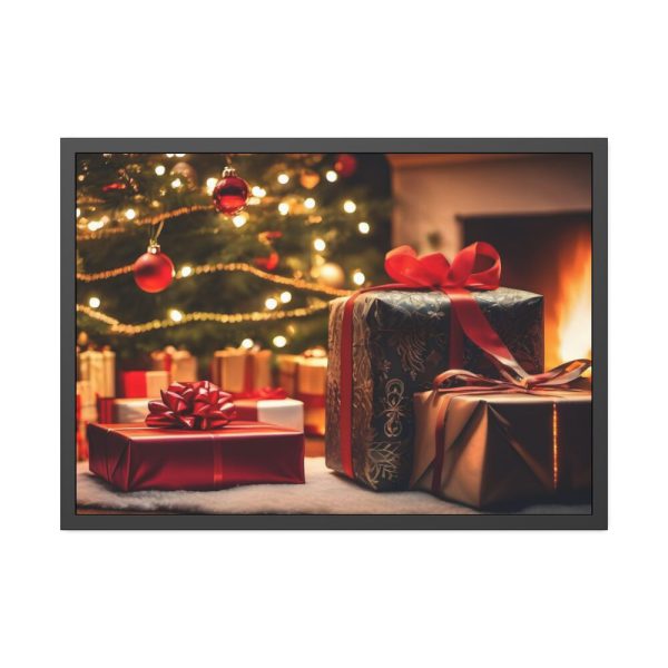93855-196.jpg Christmas Gifts Fireplace Framed Poster